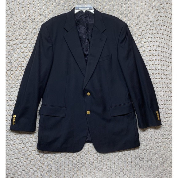 Brooks Brothers Country Club Madison Loro piana 45R Wool Blazer Gold Buttons USA